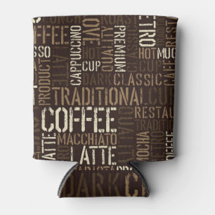 Vintage Coffee Experience Seamless Pattern Can Cooler