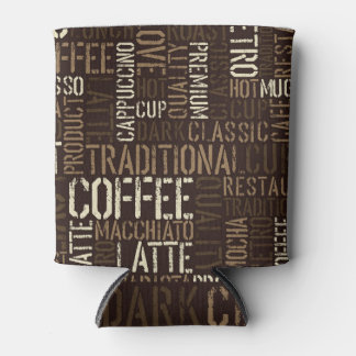 Vintage Coffee Experience Seamless Pattern Can Cooler