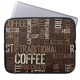 Vintage Coffee Experience Seamless Pattern Laptop Sleeve