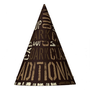 Vintage Coffee Experience Seamless Pattern Party Hat