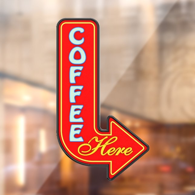 Vintage Coffee Here Right Arrow  (Sheet 2)