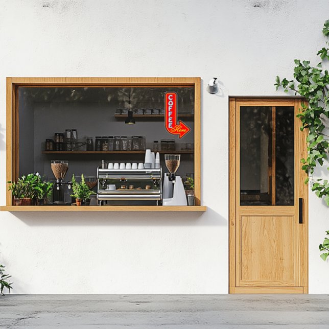 Vintage Coffee Here Right Arrow Sign (Creator Uploaded)