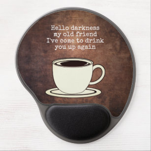 Vintage Coffee Lover Funny Quote Gel Mouse Pad