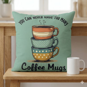 Vintage Coffee Lover Rustic Café Aesthetic Art Cushion