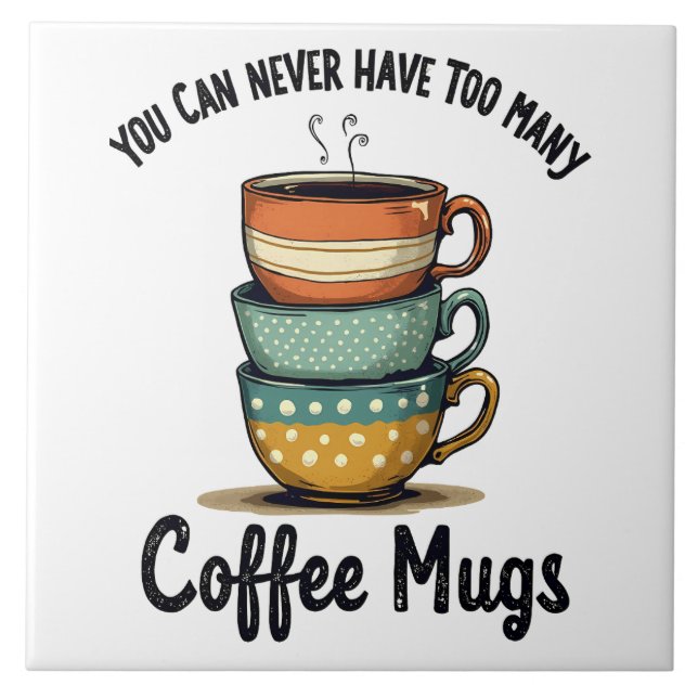 Vintage Coffee Lover Rustic Café Aesthetic Ceramic Tile (Front)