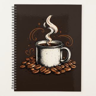 Vintage Coffee Mug Notebook | Cosy Coffee Lover Jo Planner