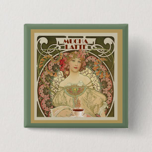 Vintage Coffee Poster Button
