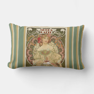 Vintage Coffee Poster Lumbar Cushion