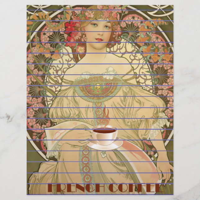 Vintage Coffee Poster Stationery (Front)