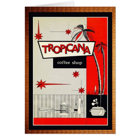 Vintage coffee shop kitsch! card