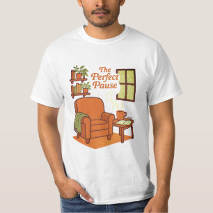 Vintage Coffee Shop Reading Comfort T-Shirt
