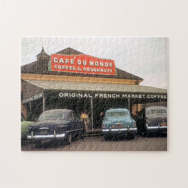 Vintage Coffee Stand, New Orleans Jigsaw Puzzle (Horizontal)