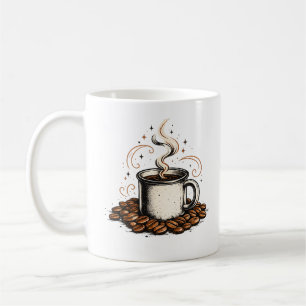 Vintage Coffee Station Badge Rustic Coffee Lover Mug