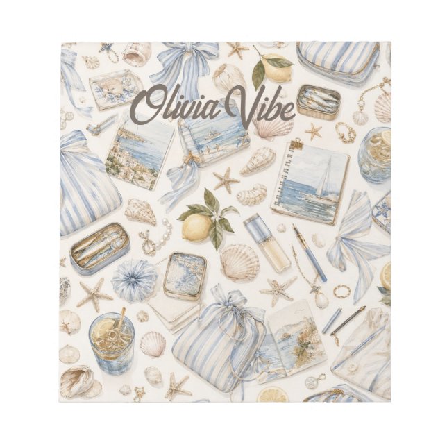 Vintage Collage Aesthetic Journal Design Notepad (Front)