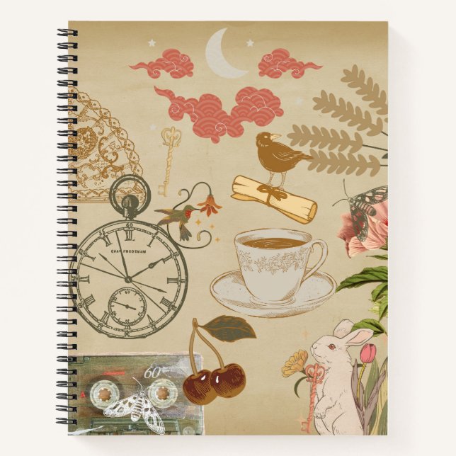 Vintage Collage Art Notebook (Front)