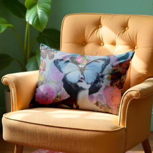 Vintage Collage  Lumbar Cushion