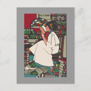 Vintage College Girl Postcard
