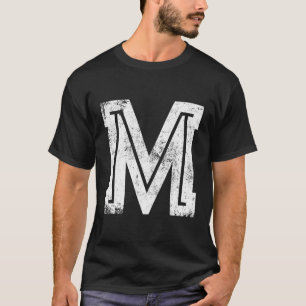 Vintage Collegiate Style Old School Letter M T-Shirt