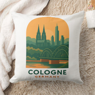 Vintage Cologne Germany Travel Art Coffee Mug Cushion