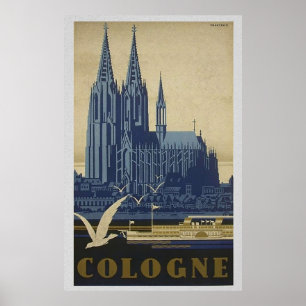 Vintage Cologne Travel Poster