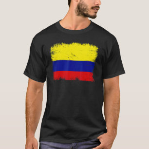 Vintage Colombia Flag Colombian Independence Day T-Shirt