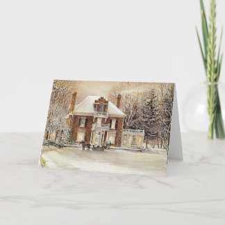Vintage Colonial Christmas Holiday Card