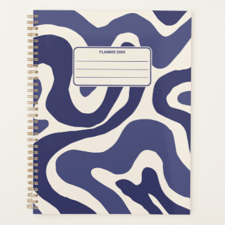 Vintage Color Abstract Pattern Groovy Yearly Planner