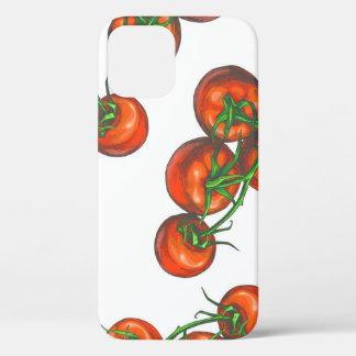 Vintage color seamless pattern with fresh vegetabl iPhone 12 case