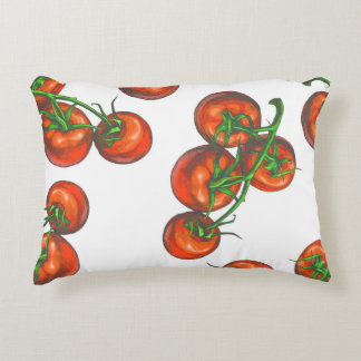 Vintage color seamless pattern with fresh vegetabl decorative cushion