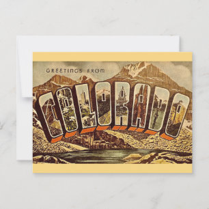 Vintage Colorado Greeting Postcard
