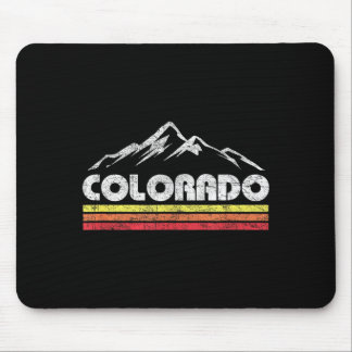 Vintage colorado retro mountain bike skiing mouse pad