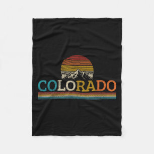 Vintage Colorado Souvenir - Mens Black Small Clic Fleece Blanket