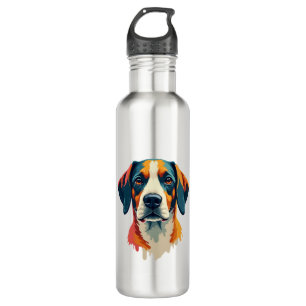 Vintage Colorful Dog Portrait Pop Art Style Pet Il 710 Ml Water Bottle