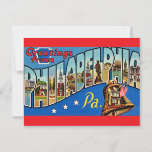 Vintage Colorful Philadelphia Postcard