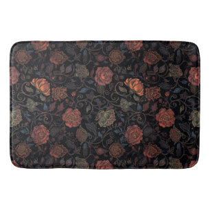 Vintage colorful Rainbow Floral Bath Mat