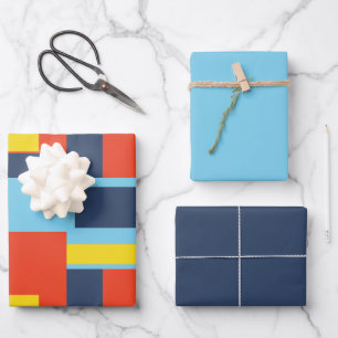 Vintage Colors Tribal Cross Design/Set 2 Wrapping Paper Sheet