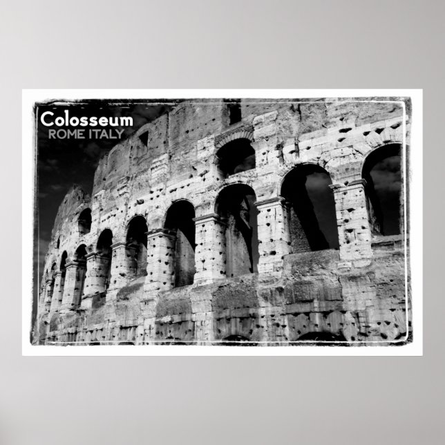 vintage colosseum rome italy poster (Front)