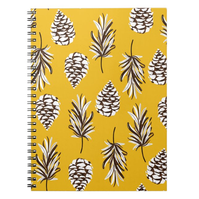 Vintage Colour Autumn Nature Elements Notebook (Front)