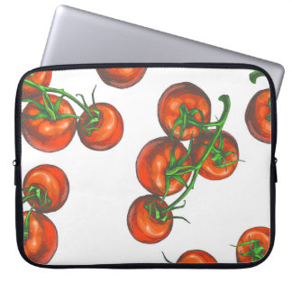 Vintage colour seamless pattern with fresh vegetab laptop sleeve