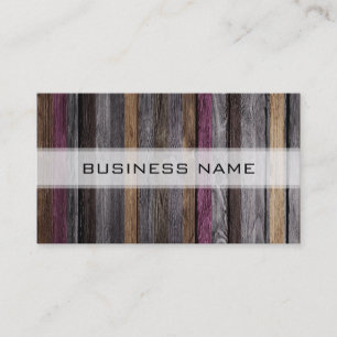 Vintage Colour Wood Look #4 Business Card