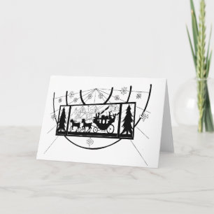 Vintage Colour Your Own Xmas Design Card