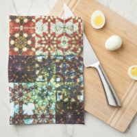 Vintage coloured opaque kaleidoscope mosaic