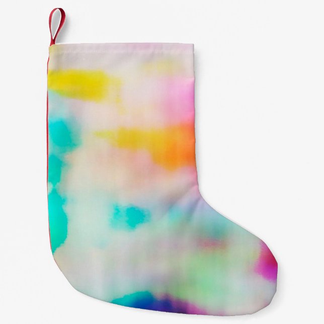 Vintage colourful abstract illustration background small christmas stocking (Front)