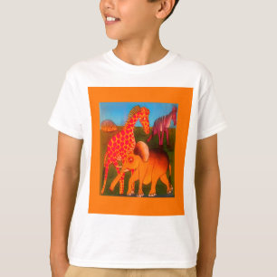 Vintage Colourful African wild animal colours desi T-Shirt