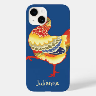 Vintage Colourful Barnyard Chicken from Farm Case-Mate iPhone 14 Case