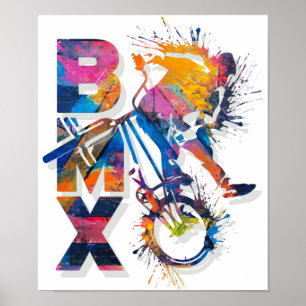 Vintage Colourful Bmx Bike - Bmx Poster Print