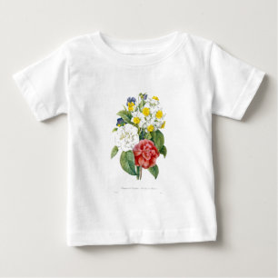 vintage colourful botanical flowers by Redoute. Baby T-Shirt