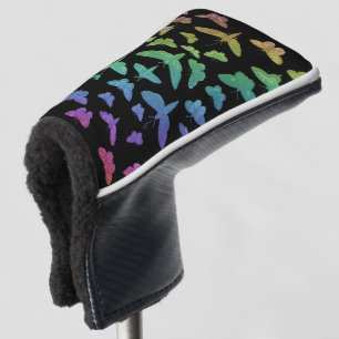 Vintage colourful butterflies moths insects golf head cover