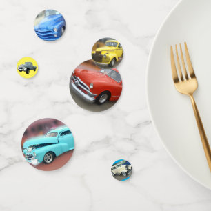 Vintage Colourful Cars Confetti