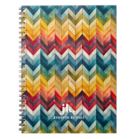 Vintage Colourful Chevron Monogram